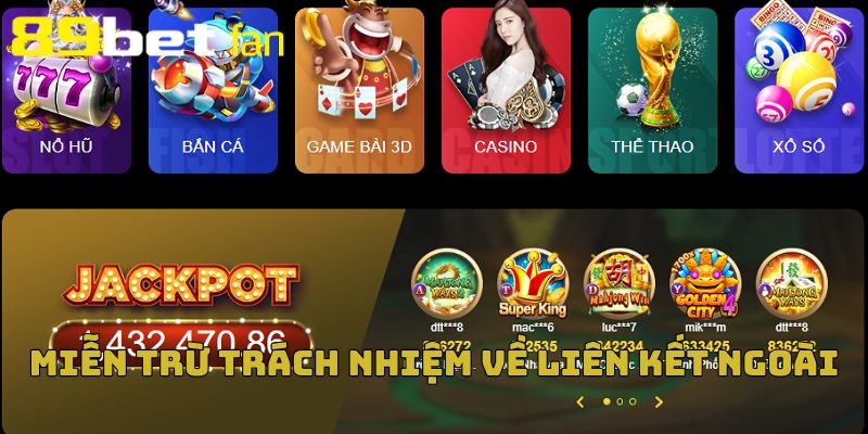 Nhà cái không chịu trách nhiệm về liên kết ngoài