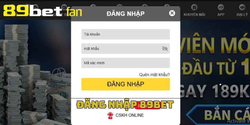 Đăng Nhập 89BET Không Bị Lỗi